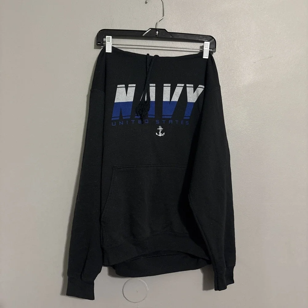 U.S. Navy Hoodie Navy Sweatshirt No Mistakes Just Lessons Learned Med Men's Blck